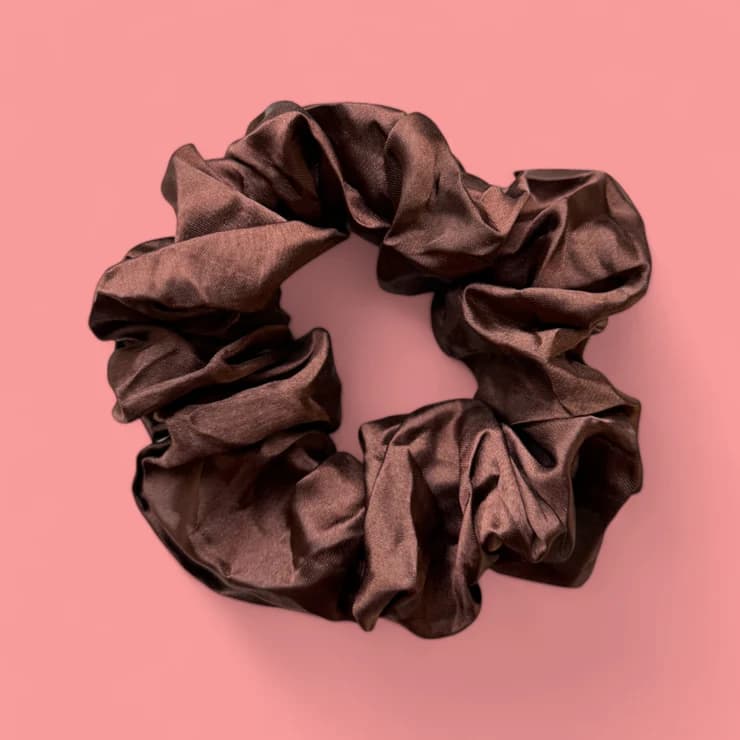 Deluxe Chouchou / Scrunchie Satin - Accessoires - Marron
