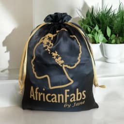AfricanFabs Grand sac en satin de luxe - Sac cadeau / pochette
