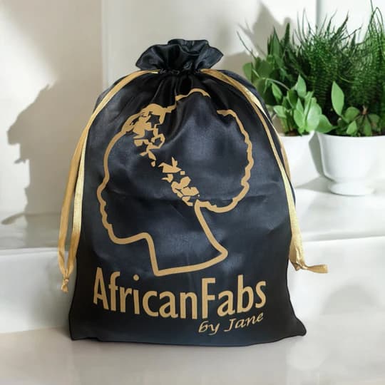AfricanFabs Grand sac en satin de luxe - Sac cadeau / pochette