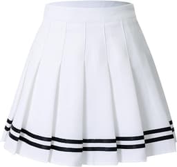 Hoerev Femmes Filles Évasé Casual Mini École Tennis Patineur
