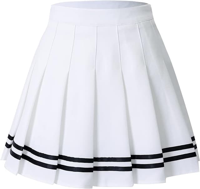 Hoerev Femmes Filles Évasé Casual Mini École Tennis Patineur