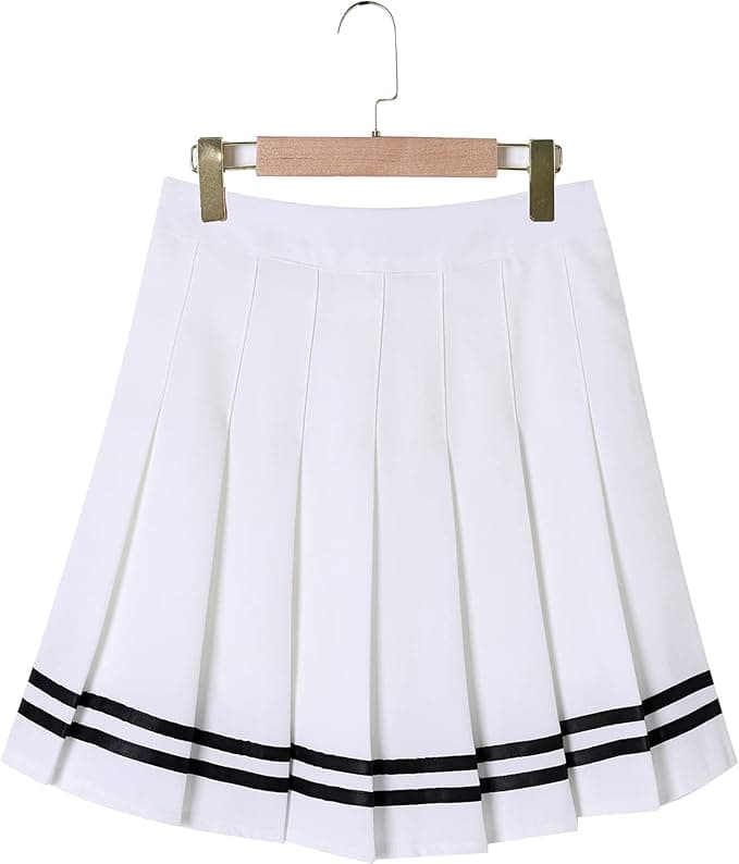 Hoerev Femmes Filles Évasé Casual Mini École Tennis Patineur