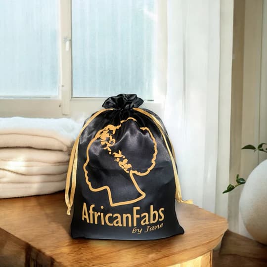 AfricanFabs Grand sac en satin de luxe - Sac cadeau / pochette