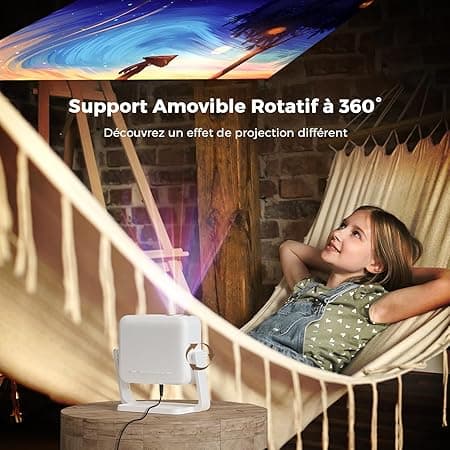 Videoprojecteur【Auto Verticale Keystone/Focus Électrique /360°Ro
