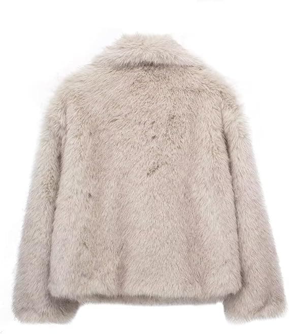ZhuiKun Manteau en Fausse Fourrure pour Femme