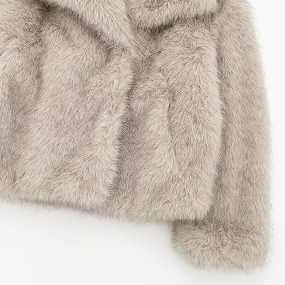 ZhuiKun Manteau en Fausse Fourrure pour Femme