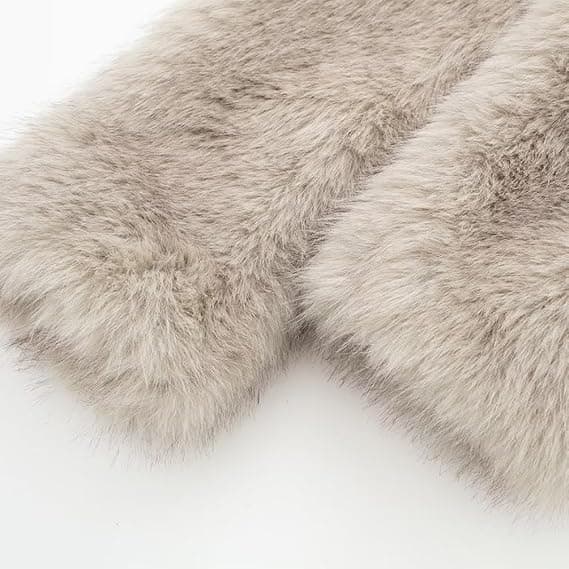 ZhuiKun Manteau en Fausse Fourrure pour Femme