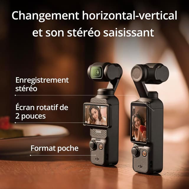 DJI Osmo Pocket 3 Créateur Bundle, camera vlog CMOS 1'' et Vidéo
