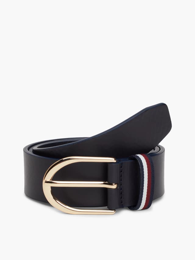 Ceinture Corporate en cuir à boucle ronde