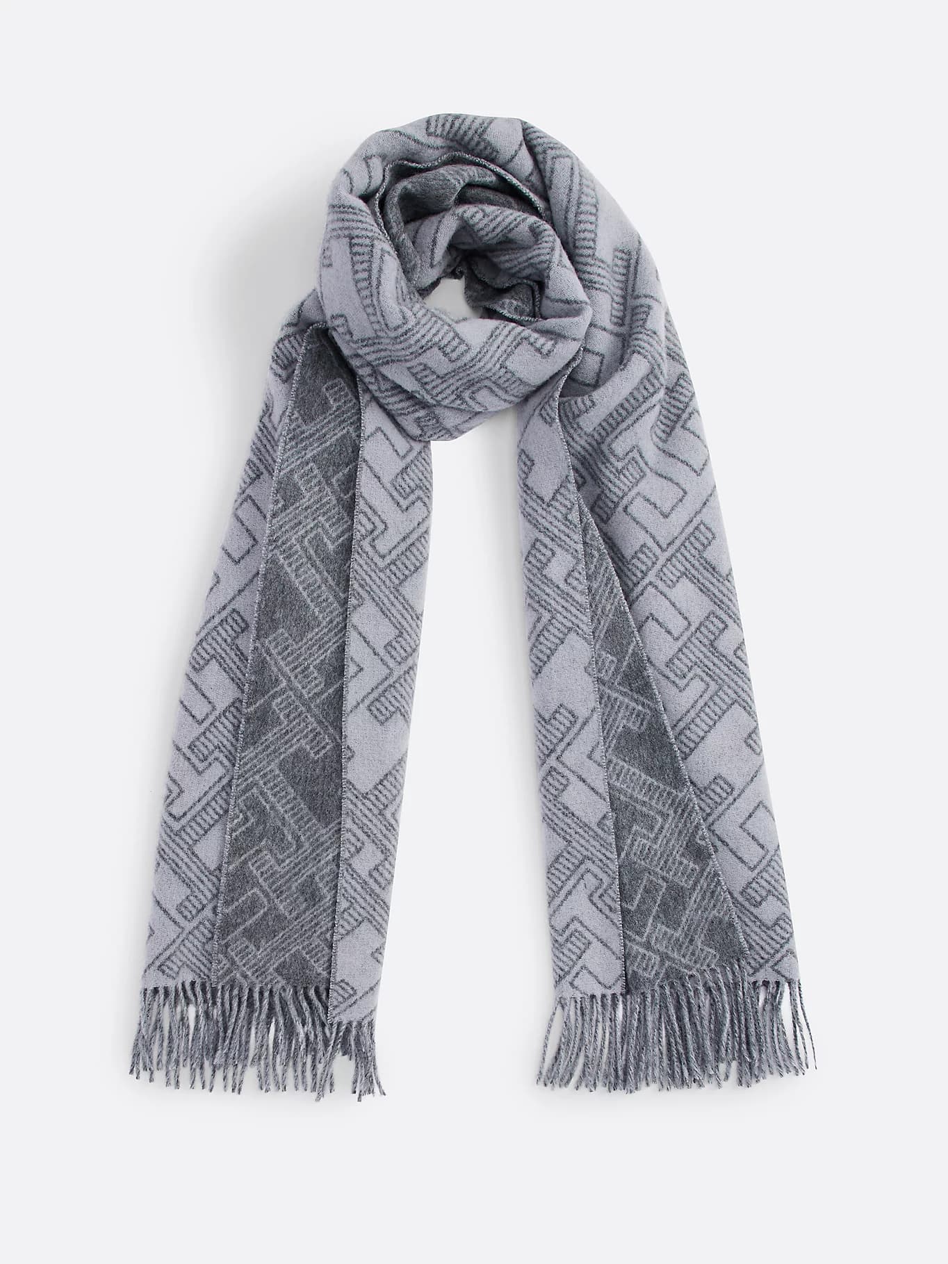 Écharpe TH Monogram en pure laine