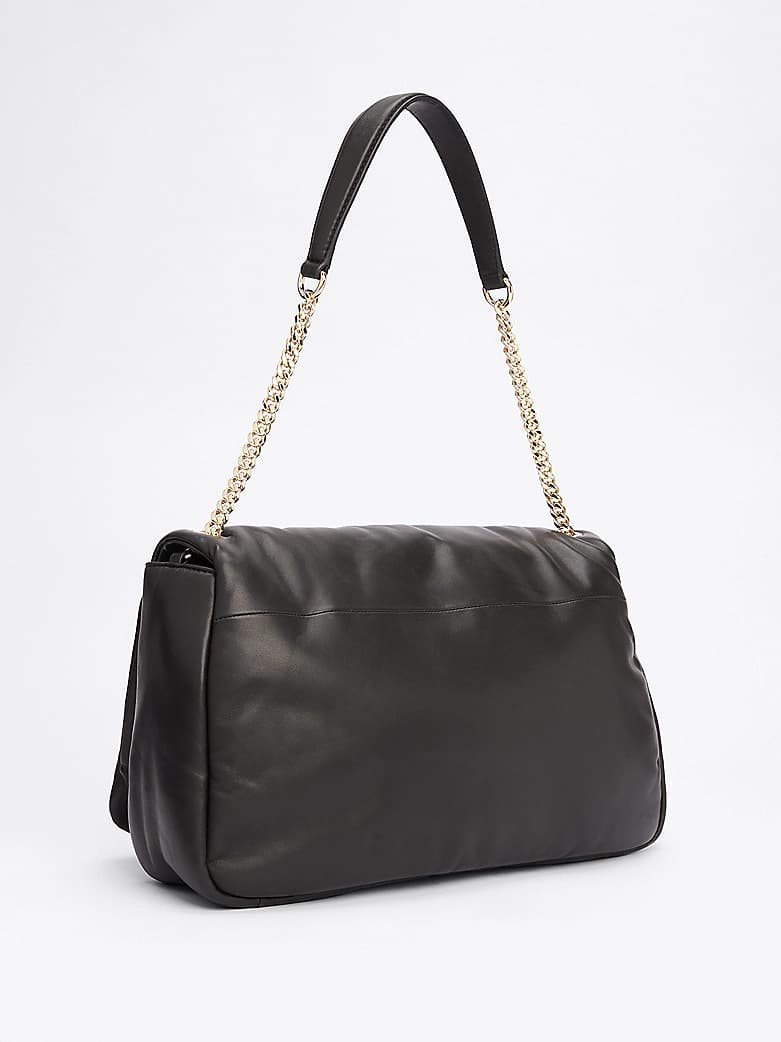 Sac porté épaule Turn Lock en cuir lisse