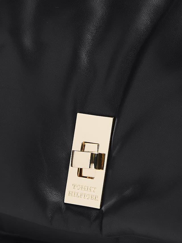Sac porté épaule Turn Lock en cuir lisse