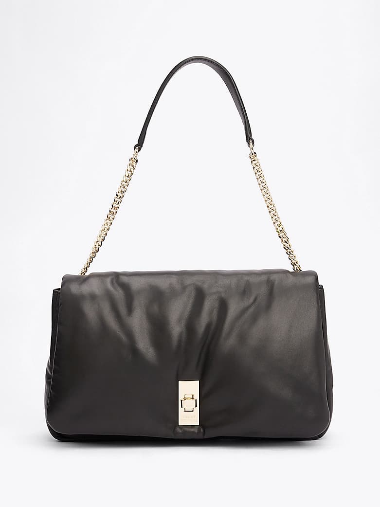 Sac porté épaule Turn Lock en cuir lisse