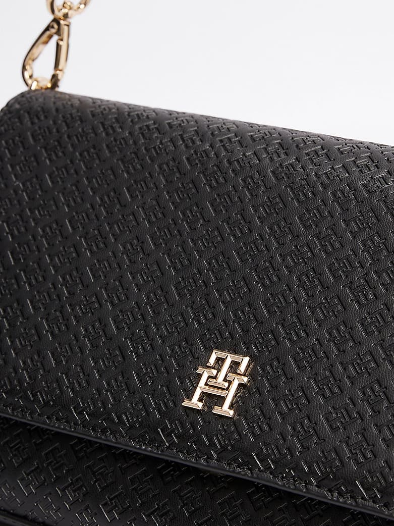 Sac porté épaule à monogramme TH gaufré