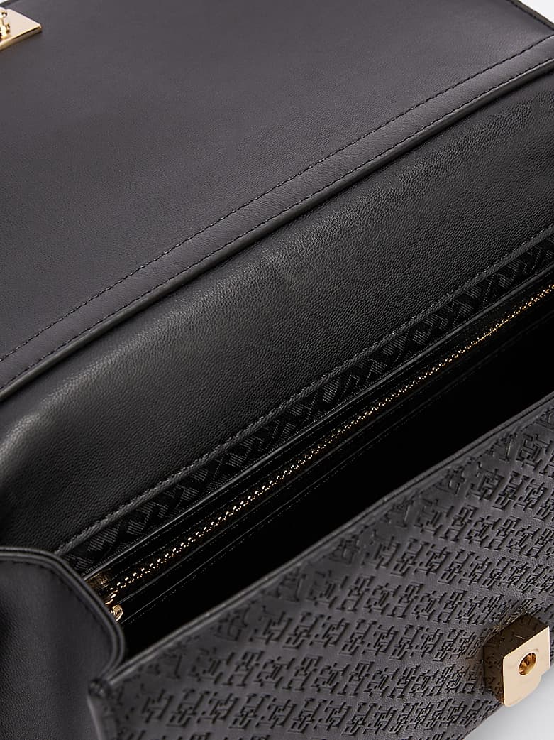 Sac porté épaule à monogramme TH gaufré