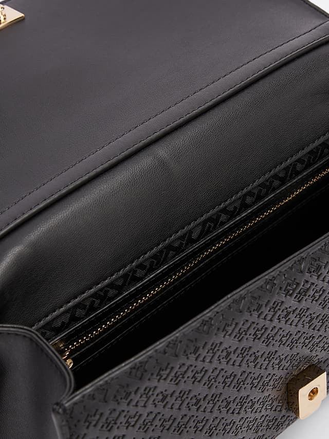 Sac porté épaule à monogramme TH gaufré