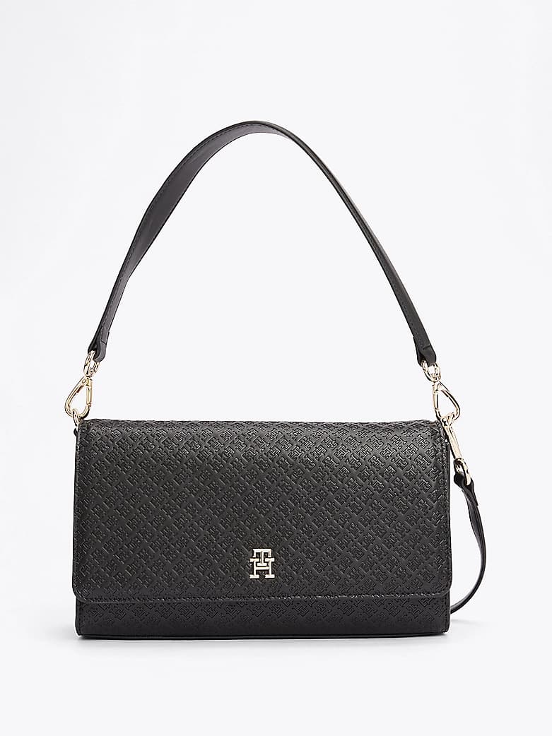 Sac porté épaule à monogramme TH gaufré