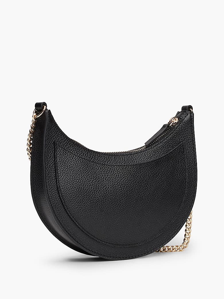 Sac porté épaule en cuir à bandoulière chaîne