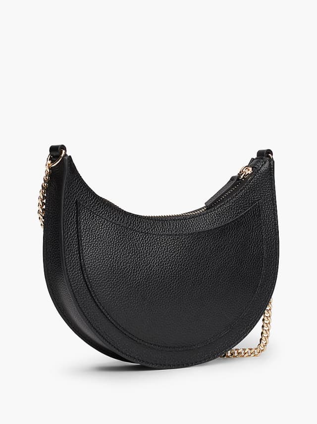 Sac porté épaule en cuir à bandoulière chaîne