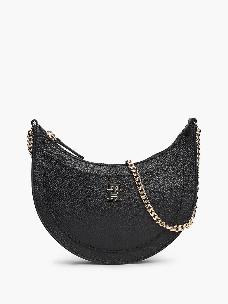 Sac porté épaule en cuir à bandoulière chaîne