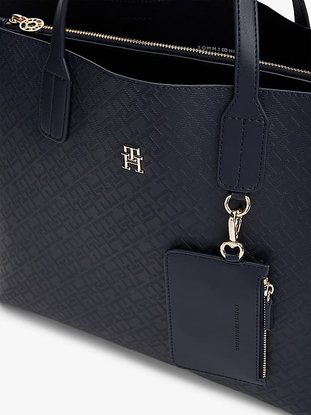 Sac bandoulière à monogramme TH embossé