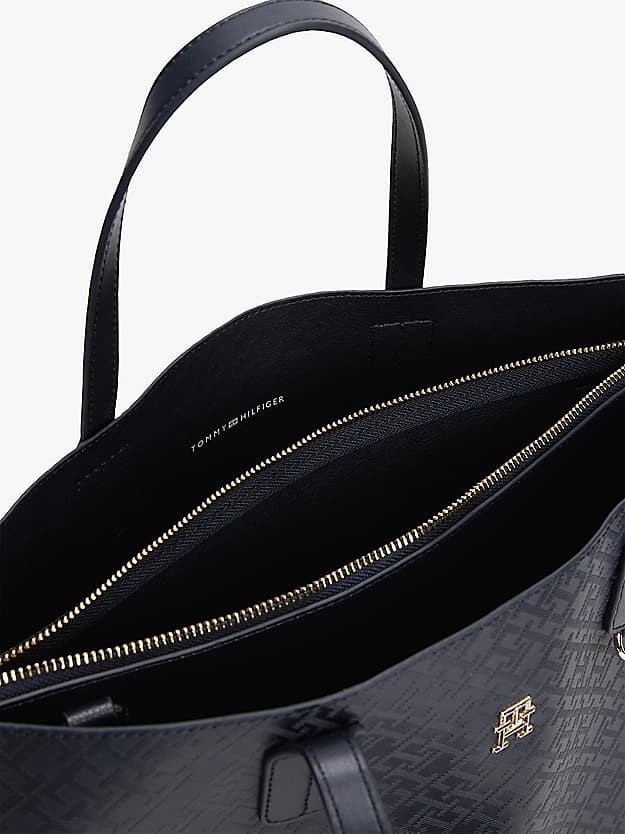 Sac bandoulière à monogramme TH embossé