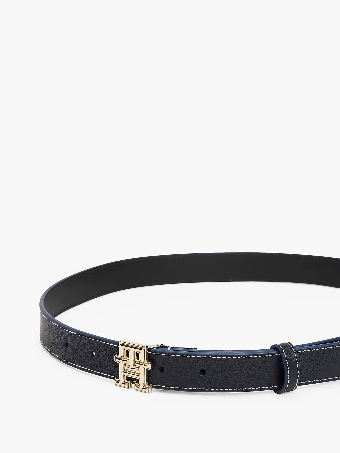 Ceinture en cuir à monogramme TH