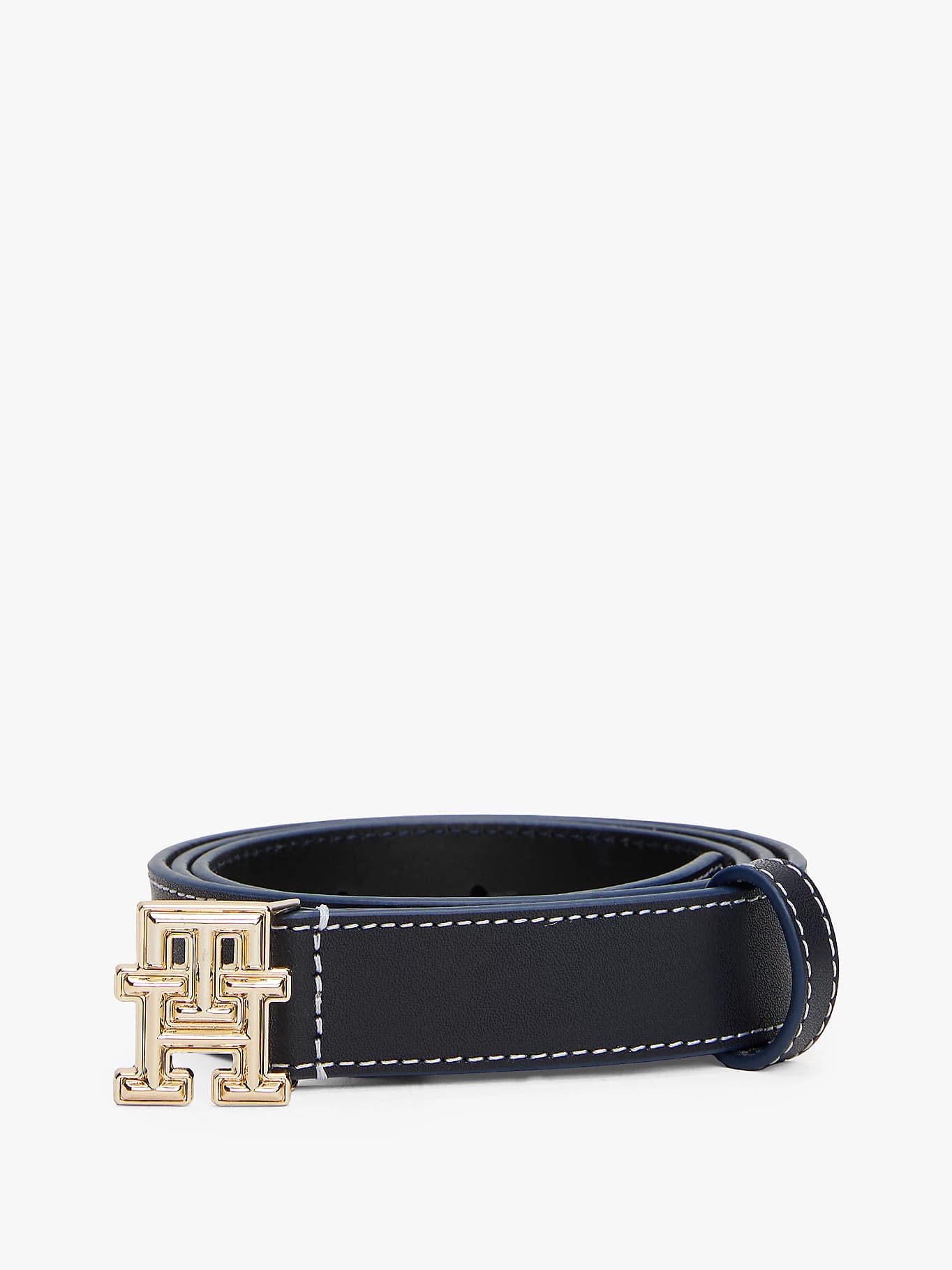 Ceinture en cuir à monogramme TH