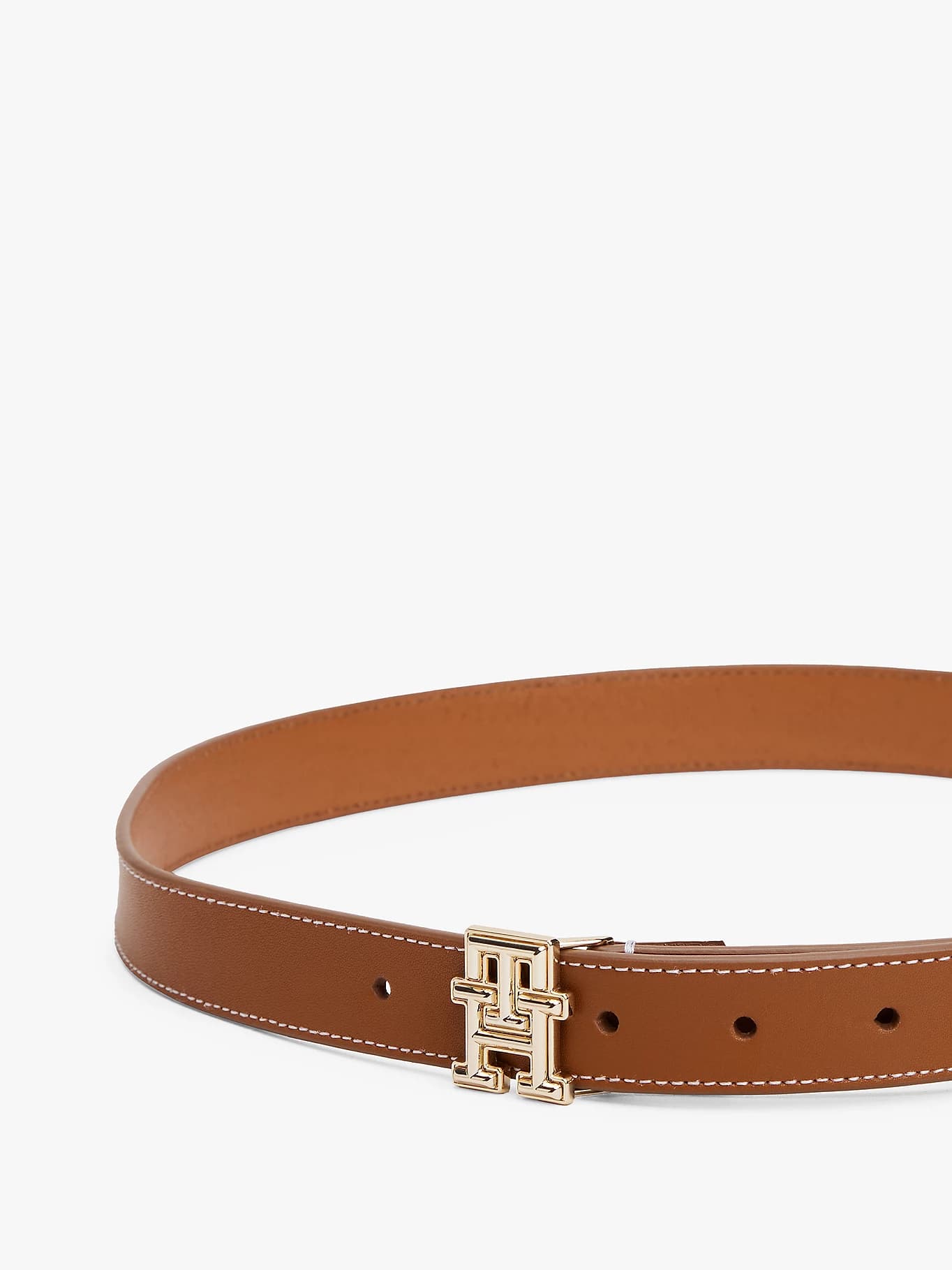 Ceinture en cuir à monogramme TH