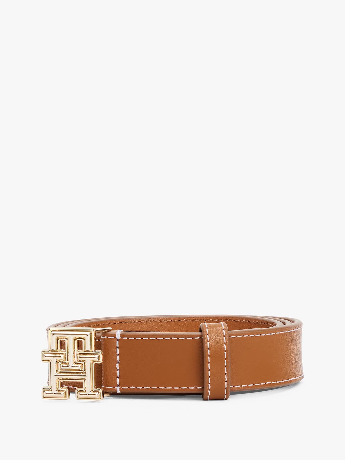 Ceinture en cuir à monogramme TH