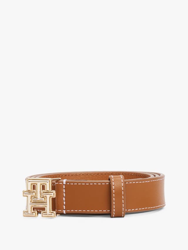 Ceinture en cuir à monogramme TH