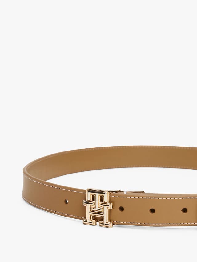 Ceinture en cuir à monogramme TH