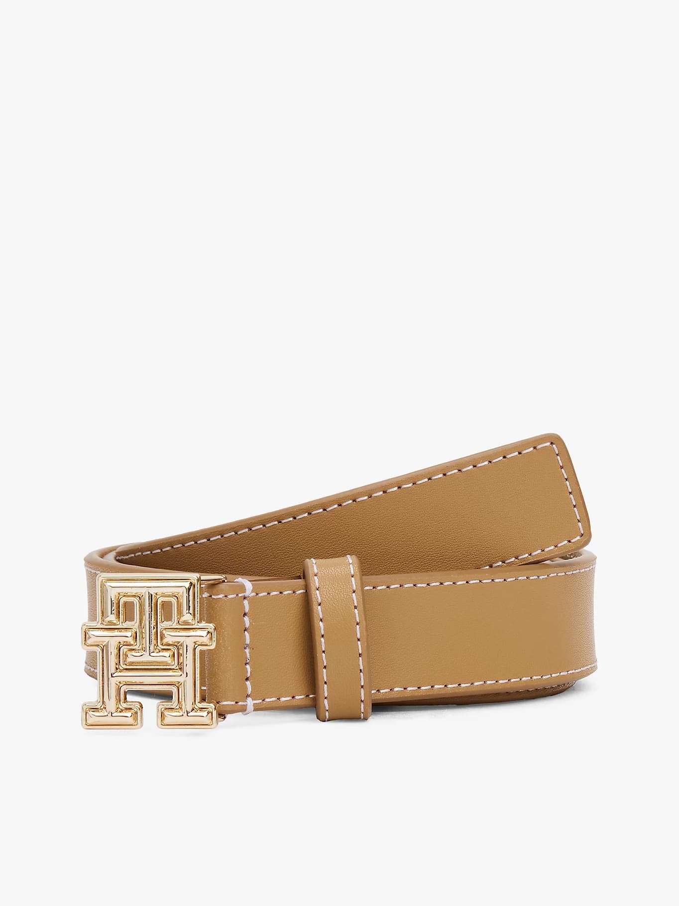 Ceinture en cuir à monogramme TH