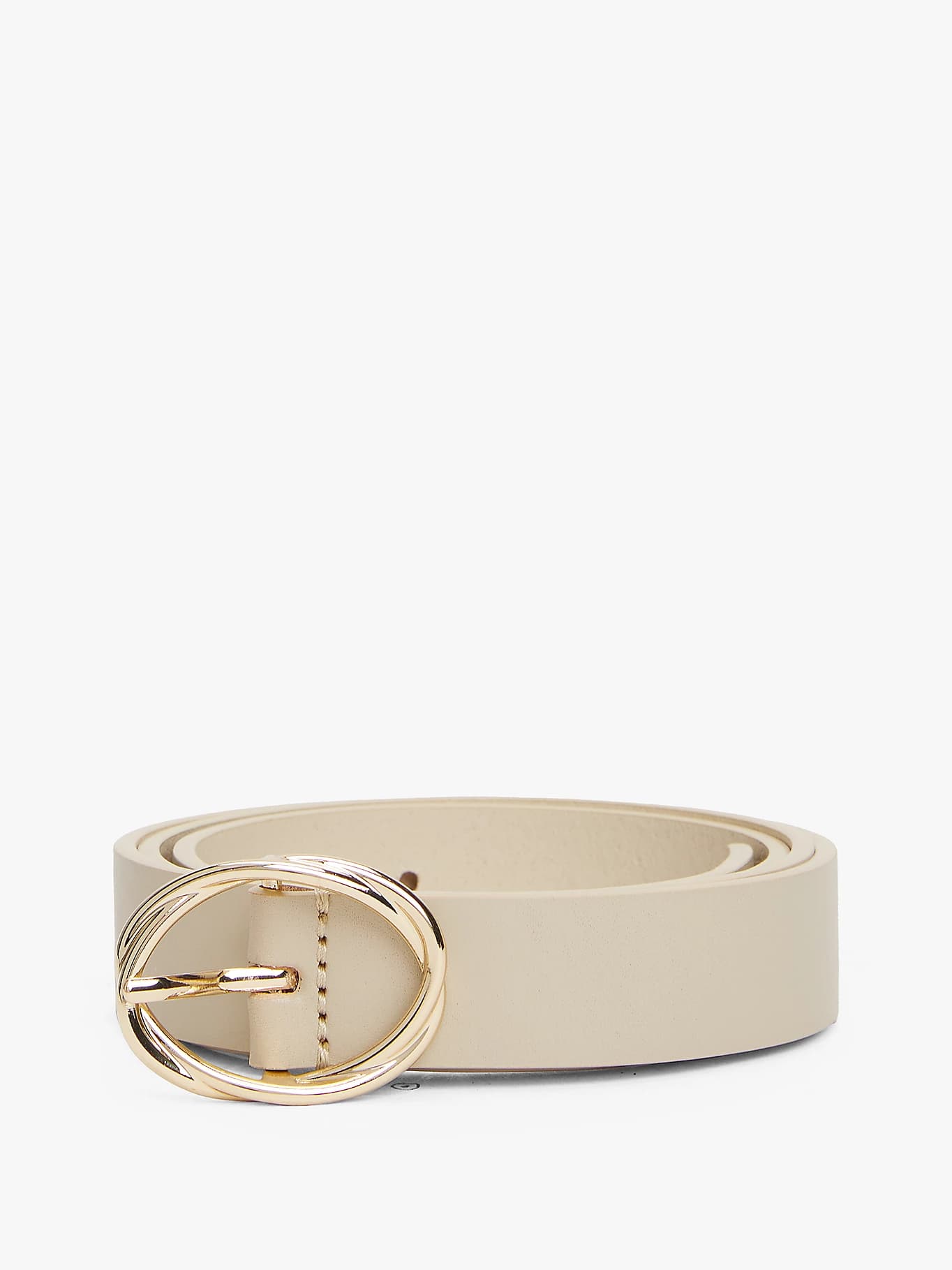 Ceinture Chic en cuir à boucle ovale