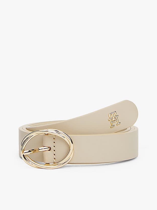 Ceinture Chic en cuir à boucle ovale