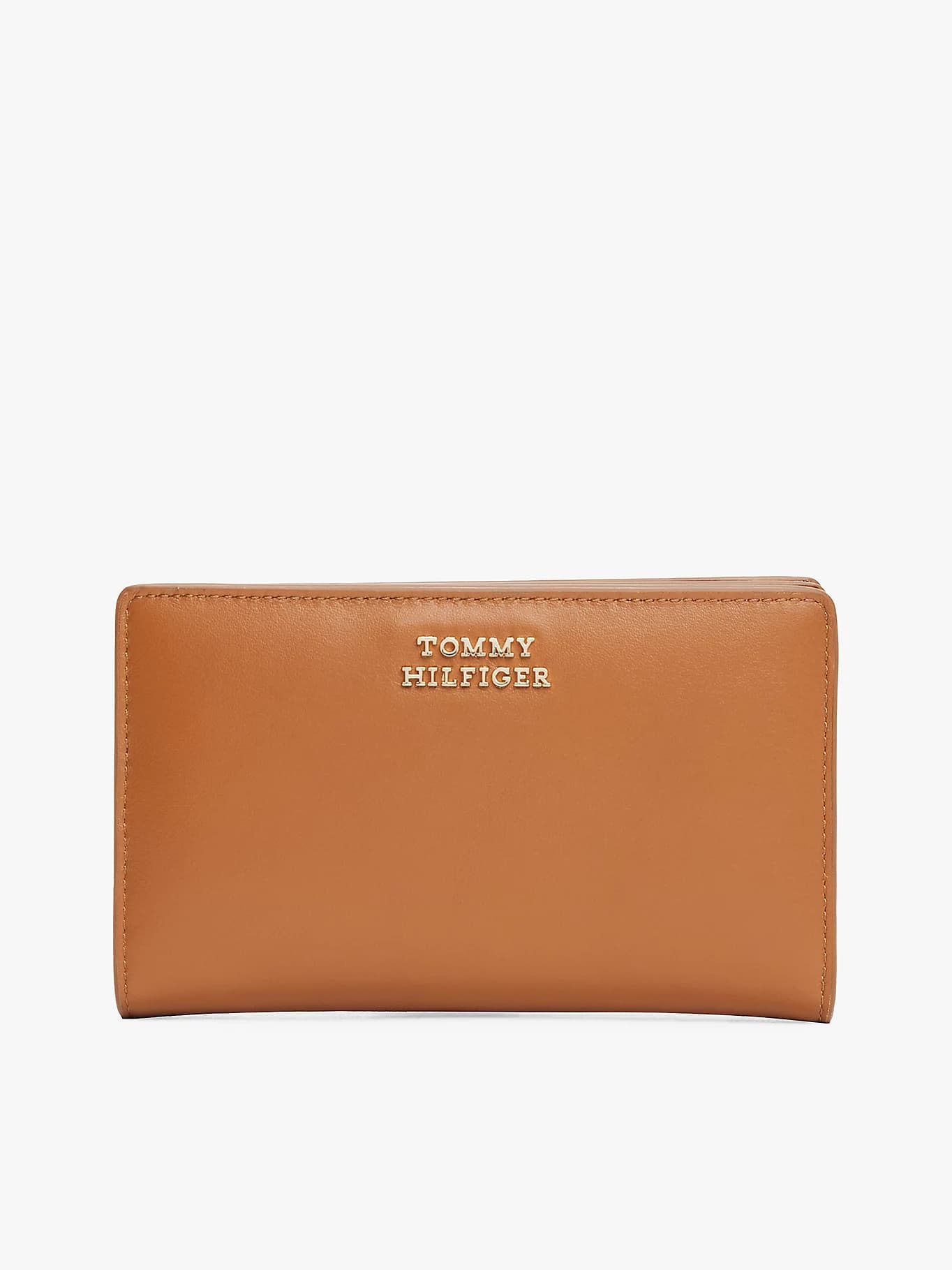 Portefeuille en cuir à logo en métal