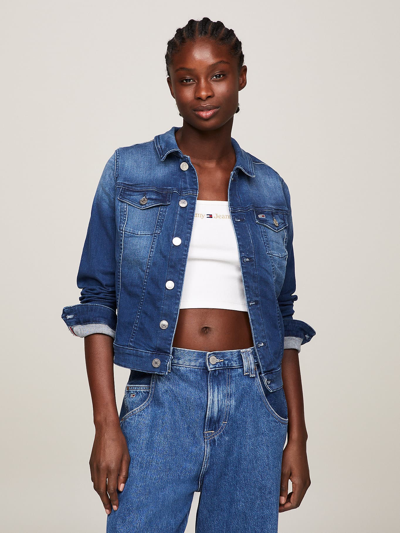 Veste en denim de pur coton
