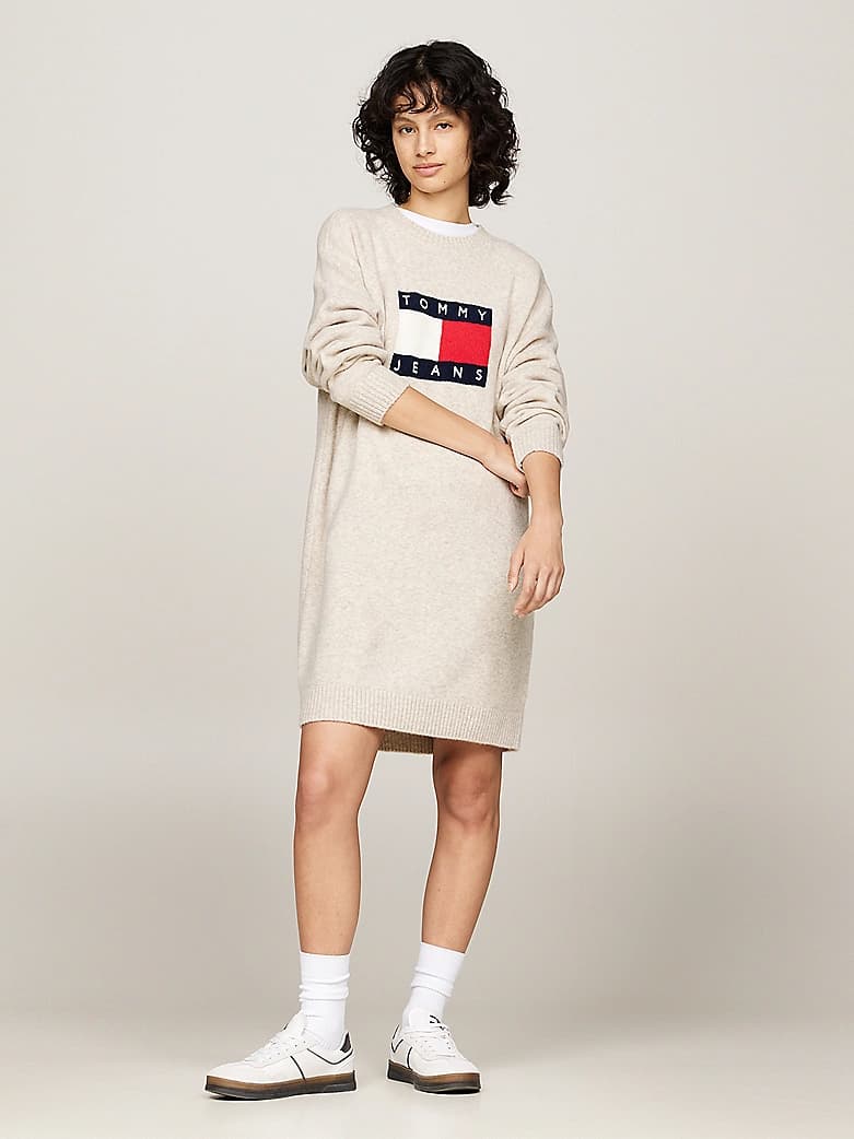 Robe pull courte colour-block