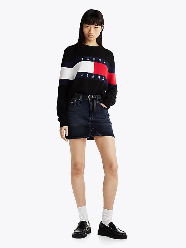 Pull décontracté à drapeau colour-block