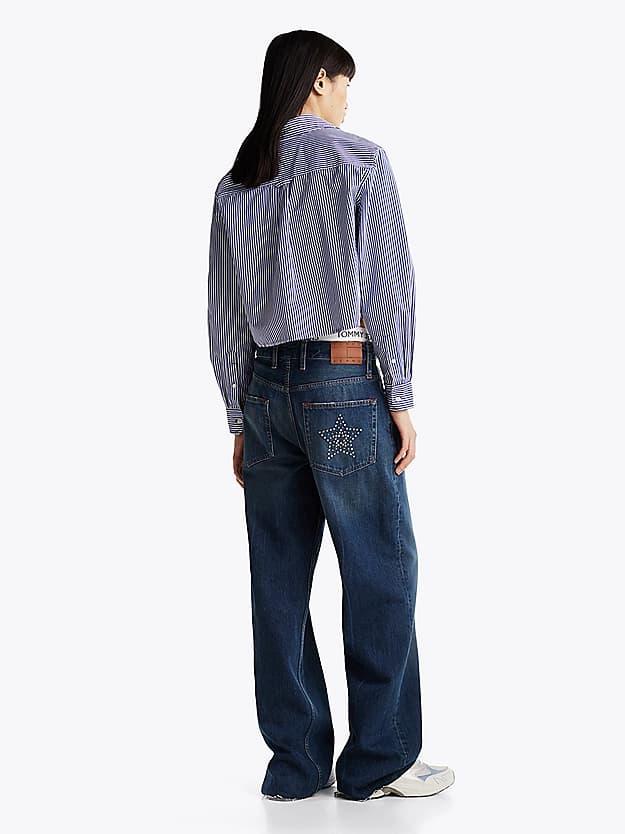 Chemise courte décontractée à rayure