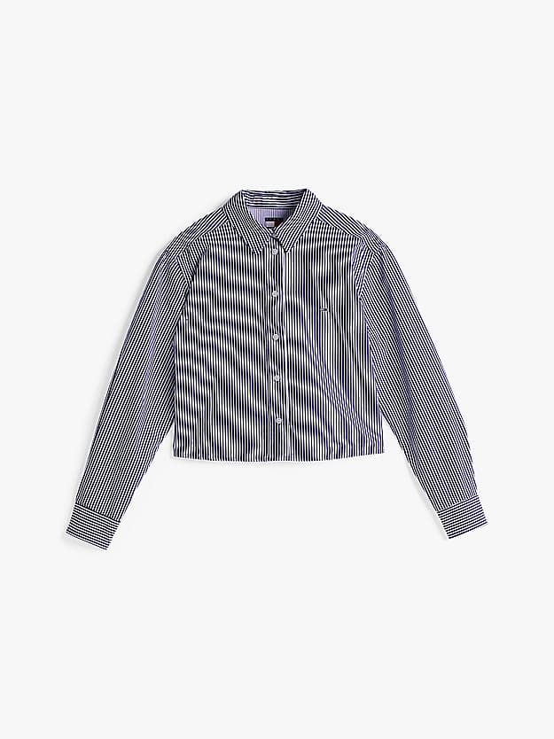 Chemise courte décontractée à rayure