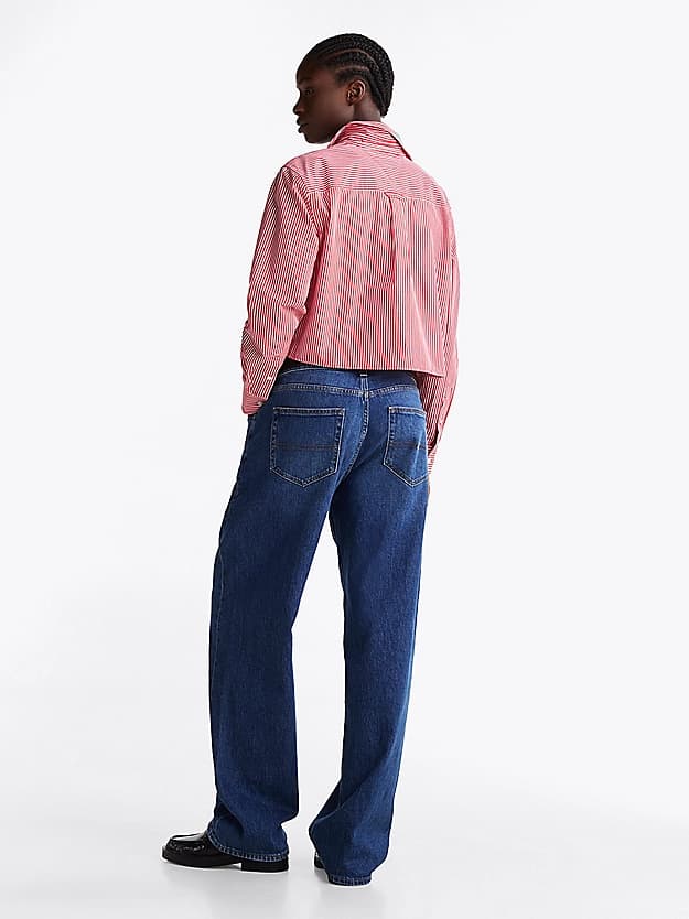 Chemise courte décontractée à rayure