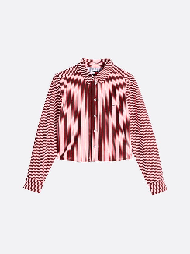 Chemise courte décontractée à rayure