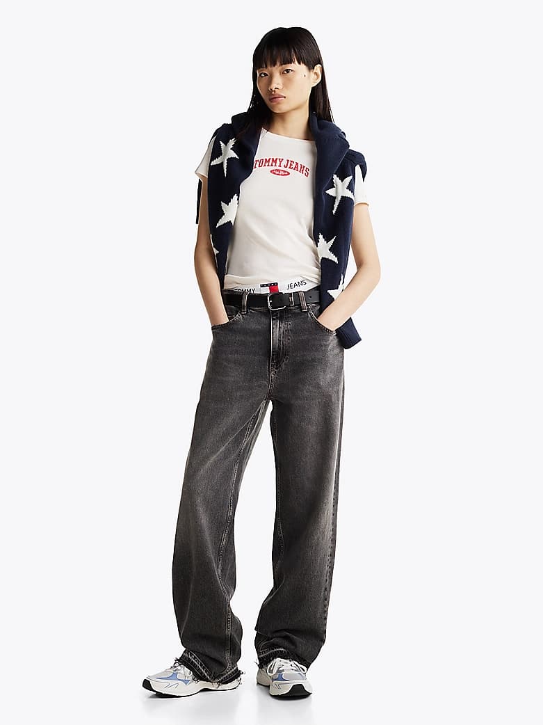 T-shirt ajusté Varsity côtelé