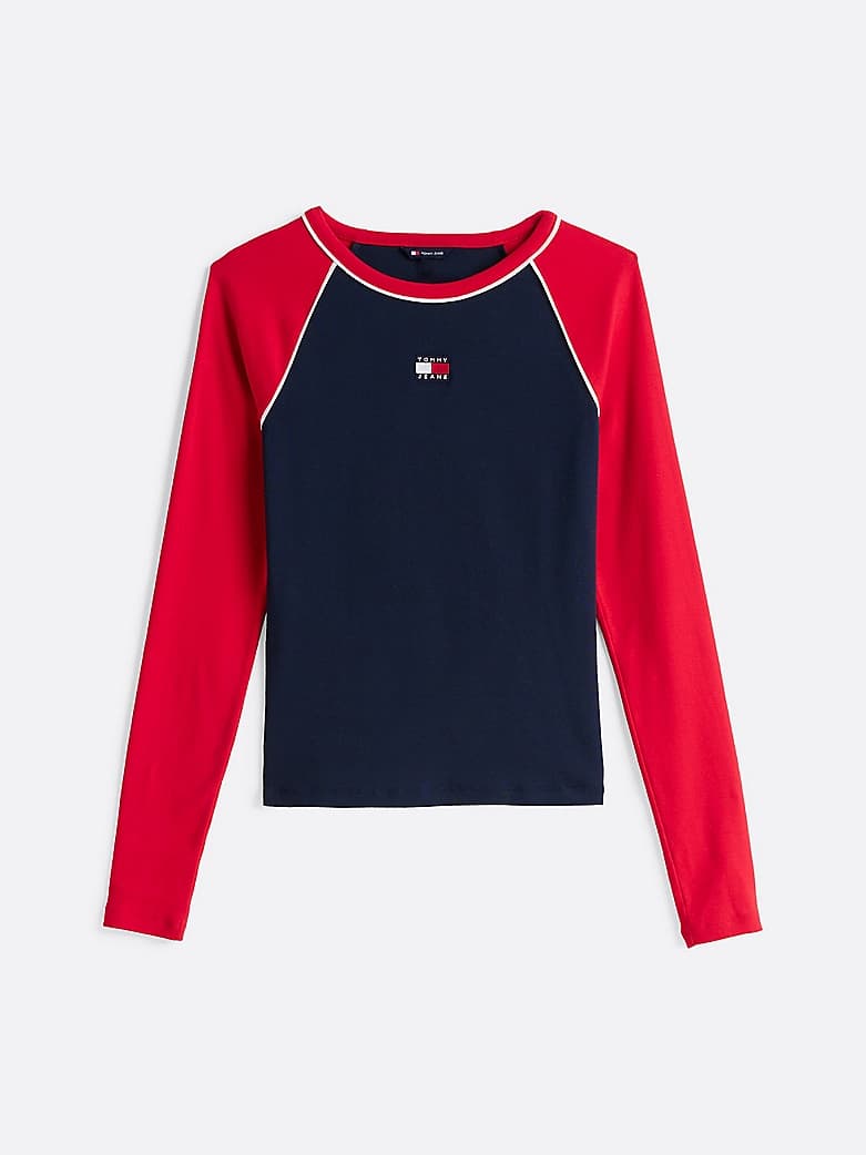 T-shirt ajusté Tommy Badge à manches longues