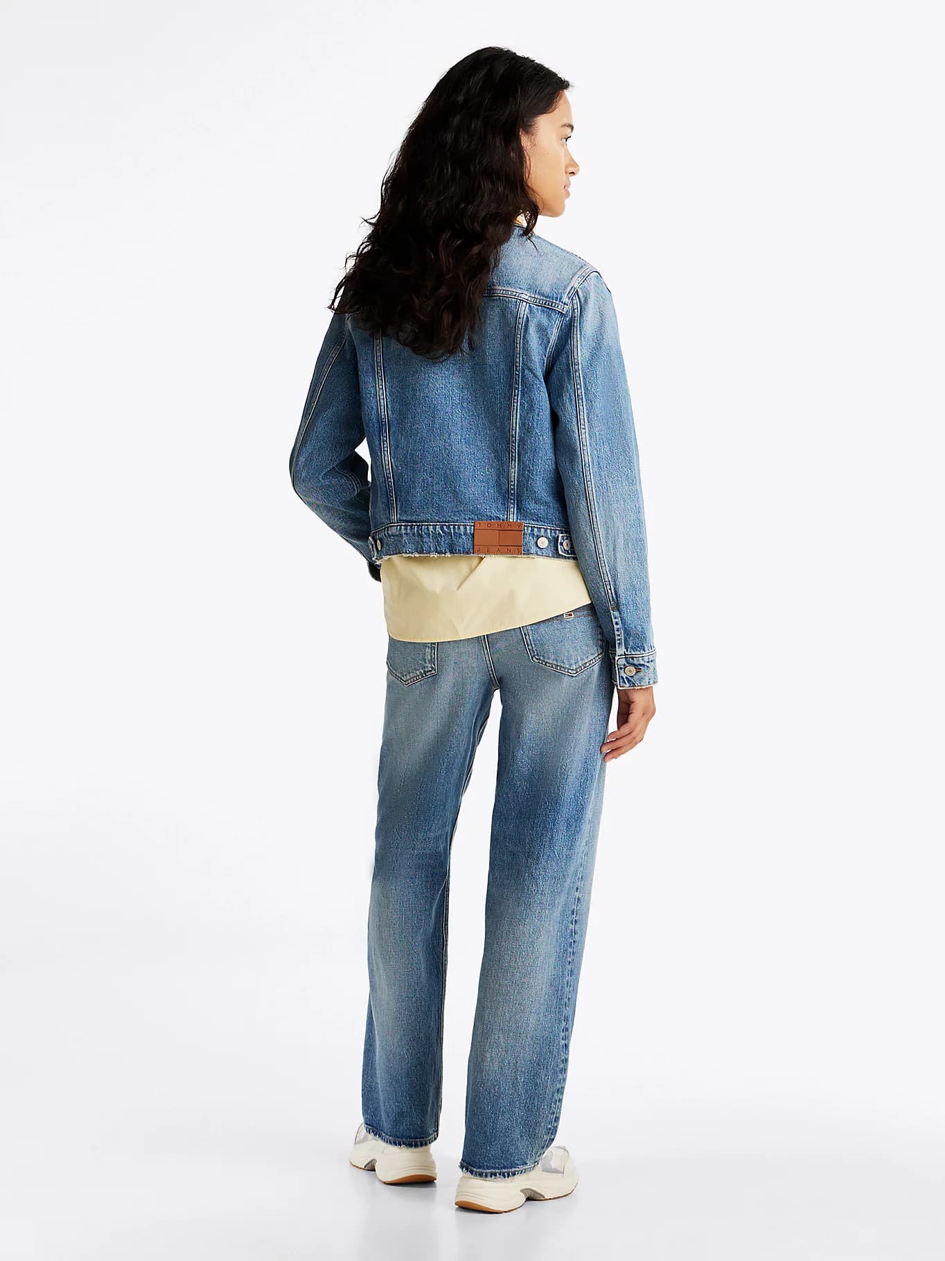 Veste Trucker en denim sans col