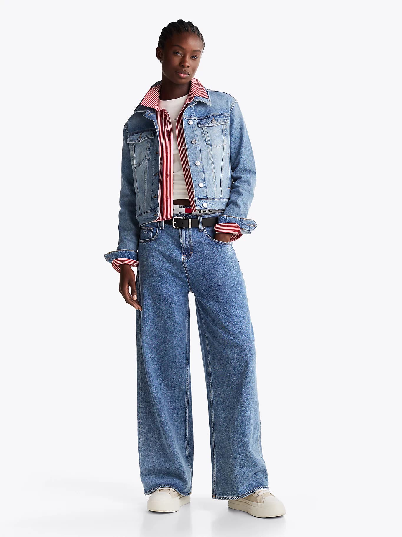 Veste Trucker ajustée en denim