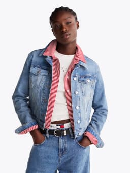Veste Trucker ajustée en denim