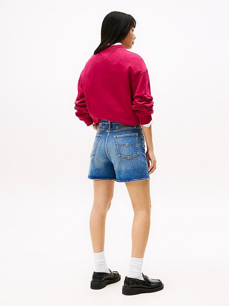 Short mom coupe standard en denim