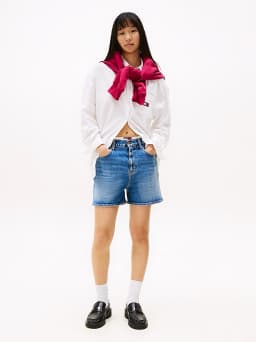 Short mom coupe standard en denim